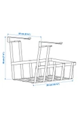 IKEA Asılabilir Dolap Düzenleyici 22 x 26 x 19 Cm Beyaz metal - 3