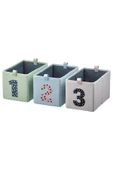 IKEA 3 Parça Kutu Seti, Barndröm Çok Renkli 17x27x17 Cm Çocuk Odası Düzenleme Kutuları - 1