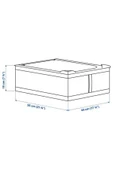 IKEA Skubb Saklama Kutusu, Koyu Gri, Genişlik: 43 Cm Derinlik: 53 Cm Yükseklik: 19 Cm - 3