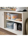 IKEA Dikdörtgen kapaklı saklama kutusu, şeffaf gri-mavi, 18x24x12 cm/3.5 lt - 5