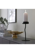 IKEA 24 Cm Siyah Çelik Şamdan Sütun Mumluk - 3