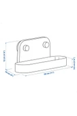 IKEA ÖBONÄS Vantuzlu Duvar Rafı, Gri-Yeşil, 28 Cm - 7