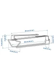 IKEA Metal Palycke Çok Amaçlı Raf Askısı Bardak Askısı 10x29x7 1 Beyaz - 7
