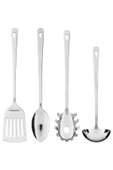 IKEA Grunka Mutfak Gereçleri Servis Seti 4 Parça Kepçe Kaşık Spatula Paslanmaz Çelik - 1