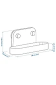 IKEA Öbonas Vantuzlu Duvar Rafı, Gri-yeşil, 28 Cm - 8