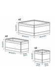 IKEA Skubb Kutu Seti, Beyaz 004.285.49 - 4