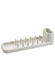 IKEA Tezgah Üstü Bulaşıklık Uzunluk 48 Cm İkea Tabaklık Kaşıklık Krem Renk Plastik Bulaşık Kabı - 2