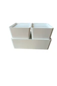 IKEA Kuggıs Kapaklı Kutu Beyaz Set, (3'lü Set) - 7