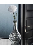 IKEA Şeffaf Cam Vazo Yükseklik: 17 cm İkea Çiçek Vazosu Bitki Vazosu - 1