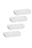 IKEA 4 Adet Bölmeli Çekmece İçi Düzenleyici İkea 4'lü Set Plastik Dolap İçi Takı Makyaj Organizeri - 1