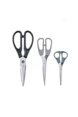 IKEA KALİTELİ 3 Adet Mutfak Makası Seti İkea 3'lü Set Makas Tavuk Balık Temizleme Sebze Makası - 1