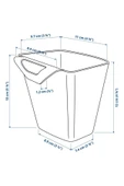 IKEA Sunnersta Askılı Raf Düzenleyici Kutu - 12x11 Cm - Beyaz - 3