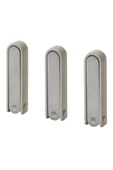 IKEA Klyket 3 Lü Set Bej Katlanabilir Çelik Askı Kanca Katlanır Duvar Askısı - 2
