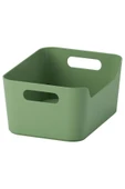 IKEA 2 Adet Çok Amaçlı Kutu Organizer Düzenleyici Yeşil Polipropilen Plastik 24x17 cm - 2