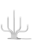 IKEA FRÖJDA 40 cm Gümüş 5 Led Lambalı Çelik Şamdan - 2