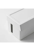 IKEA Kablo Düzenleme Kutusu, Beyaz, 32x14x12 Cm, Kapaklı - 7
