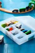 IKEA Şeffaf Kapaklı Kutu \ Beş Bölmeli Düzenleyici Kutu \ 34x21x8 - 2