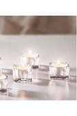 IKEA 3 Adet Cam Tealight Mumluk 5x5 Cm İkea 3'lü Set Şeffaf Mum Kabı - 3