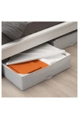 IKEA Dekoratif Beyaz-gri Kare Desenli Saklama Kutusu, Hurç, 71x51x18 Cm - 5