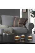 IKEA 6 Adet Tealight Mumluk Çap: 5 cm İkea 6'lı Cam Tealiht Mum Kabı Şeffaf Yükseklik: 3.5 cm - 3