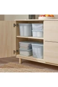 IKEA Dikdörtgen kapaklı saklama kutusu, şeffaf gri-mavi, 18x24x12 cm/3.5 lt - 3
