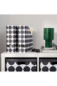 IKEA Tjena 2 Adet Beyaz Siyah Nokta Desenli Kutu Klasör Dosyalık Magazinlik Evrak Dergi Dosyası - 3