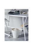 IKEA Çöp Kutusu Çöp Kovası Atık Kağıt Sepeti Yükseklik:28 Cm Çap: 28 Cm Polipropilen Plastik Beyaz - 2