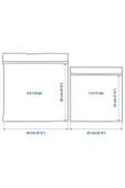 IKEA Istad Kilitlenebilir Buzdolabı Poşeti, Kırmızı-pembe, 2,5 Lt X 1,2 Lt, 50 Adet - 7