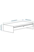 IKEA ELLOVEN monitör yükseltici, beyaz, 47x26x10 cm - 6