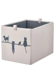 IKEA BARNDRÖM Çocuk Odası İçin Desenli Kutu, Bej, 26x37x26 cm - 1