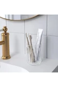 IKEA 3 Lü Banyo Sabunluk Seti Gold Renk-cam Sıvı Sabunluk-diş Fırçalık-cam Kutu - 6