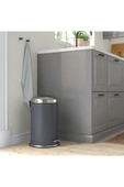 IKEA Banyo & Mutfak Çöp Kovası Büyük Boy Çelik Malzeme 45cm 12 Litre Koyu Gri - 1