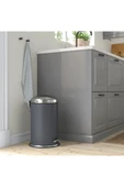 IKEA 2'li Banyo Seti Çöp Kovası Tuvalet Fırçası Paslanmaz Çelik Büyük Boy 12 litre 45 cm - 2