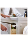IKEA 4 Adet Çekmece Kilidi  4'lü Set Çocuk Dolap Kilidi Plastik Güvenlik Kilidi Beyaz - 2