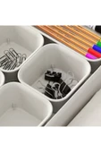 IKEA Nojıg Bej 10x10x5 Cm Kutu Ataşlık Organızer Düzenleyici Masaüstü Çekmece Içi Saklama Kutusu - 5