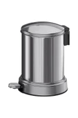 IKEA 2'li Banyo Seti - Çöp Kovası & Tuvalet Fırçası - Paslanmaz Çelik 4 litre Gri - 3