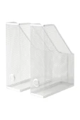 IKEA Drönjöns Metal Masaüstü Dosyalık Organizer Beyaz 2'li - 3