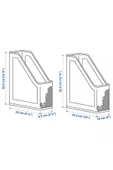IKEA Drönjöns Metal Masaüstü Dosyalık Organizer Beyaz 2'li - 8