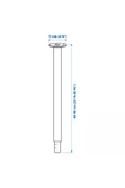 IKEA OLOV Beyaz Ayarlanabilir Ayak 60-90 Cm Yükseklik Ayarlı Çelik Masa Çalışma Masası Ayağı 1 Adet - 4