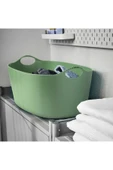 IKEA 60 x 40 Yeşil 35 lt Esnek Büyük Çamaşır Sepeti Polietilen Yok 35 L Yeşil Plastik - 3