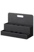 IKEA Masaüstü Düzenleyici 32x16x23 Cm İkea Kalemlik Bölmeli Organizer Siyah Düzenleme Kutusu - 4