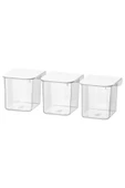 IKEA Skadıs 3 Lü Set Çok Amaçlı Pano Parçası Kapaklı Şeffaf Kutu - 4