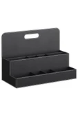 IKEA Masaüstü Düzenleyici 32x16x23 Cm İkea Kalemlik Bölmeli Organizer Siyah Düzenleme Kutusu - 2