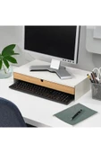 IKEA Elloven Bambu Çekmeceli Masaüstü Bilgisayar Monitörü Ekran Yükseltici Standı - 2