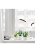 IKEA Saksılı Yapay Bitki 3 Lü , Yeşil 5 Cm Mini Çiçekler Yeşil Renk Dekorasyon - 2