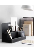 IKEA Masaüstü Düzenleyici 32x16x23 Cm İkea Kalemlik Bölmeli Organizer Siyah Düzenleme Kutusu - 1