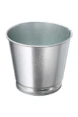 IKEA Galvanizli Gümüş Renk Saksı Bitki Çiçek Saksısı 9 Cm Çelik Gri Saksı - 1