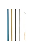 IKEA Paslanmaz Çelik pipet, çeşitli renkler, 4 parça - 1