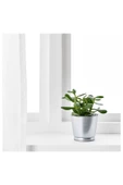 IKEA Galvanizli Gümüş Renk Saksı Bitki Çiçek Saksısı 9 Cm Çelik Gri Saksı - 3