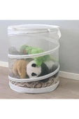 IKEA Çamaşır Taşıma Sepeti 50x45 Cm Kirli Sepeti Hacim 79 Lt Polyester Beyaz Renk Kaliteli Ikea - 3